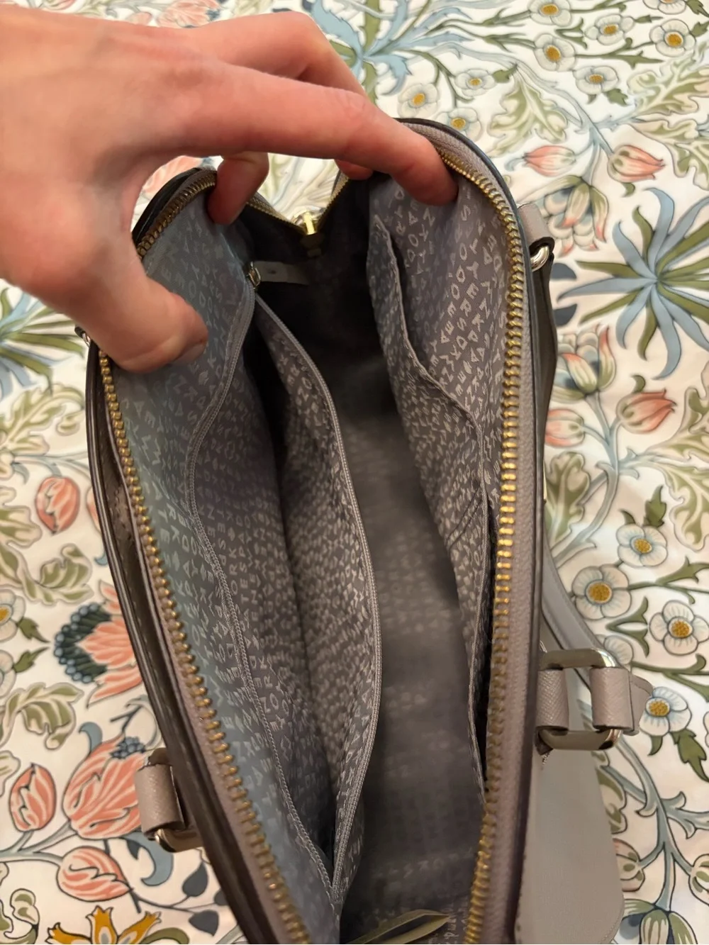 kate spade taupe dome satchel handbag